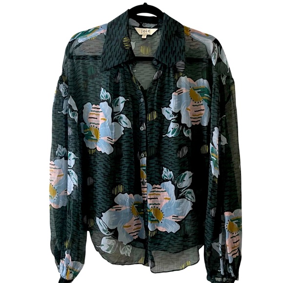 Joie Matilda Long Sleeve Silk Top - Picture 5 of 6